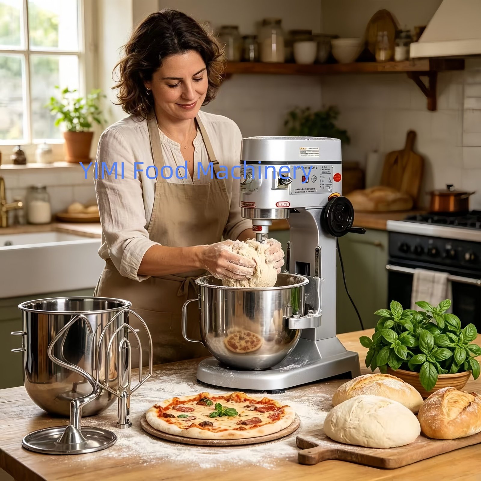 Belt-Driven Planetary Food Mixer | 3-Speed Desktop Bakery Mixer